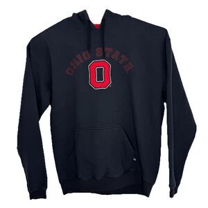 Ohio State Buckeyes Arch Logo Black Pullover Hoodie Sweatshirt Mens XXL Pockets
